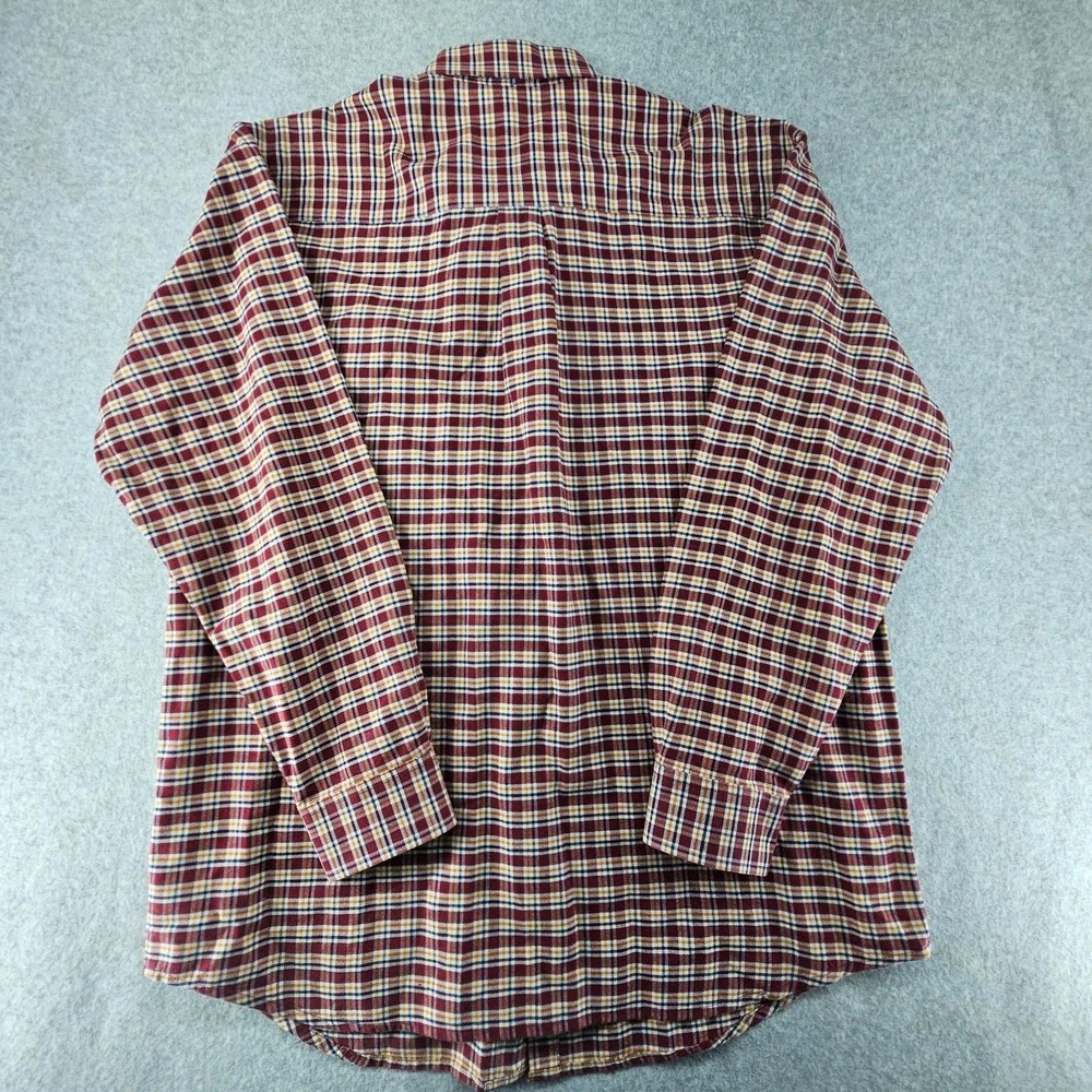 VTG Wrangler 20X Western Shirt Mens LARGE Plaid Flip Cuffs Pocket Long Sleeve‎